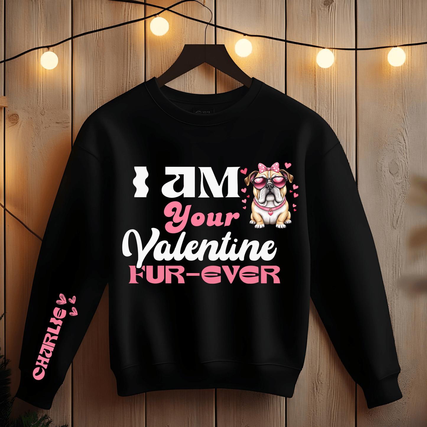 Ink and Charms Designs Sweatshirt 3 / S Valentines Dog Sweatshirt
