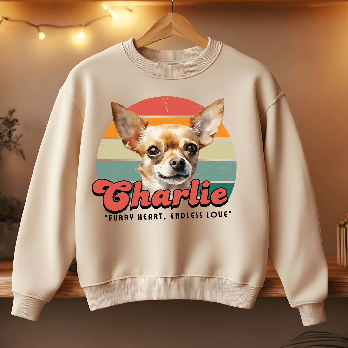 Ink and Charms Designs Sweatshirt 4 / S Dog's love Sweatshirt - Vintage design
