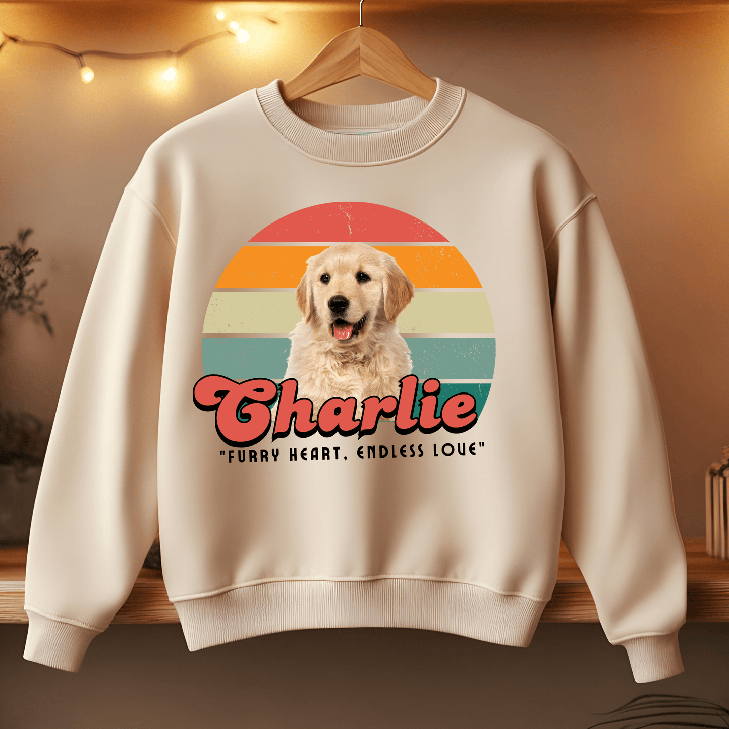 Ink and Charms Designs Sweatshirt 5 / S Dog's love Sweatshirt - Vintage design