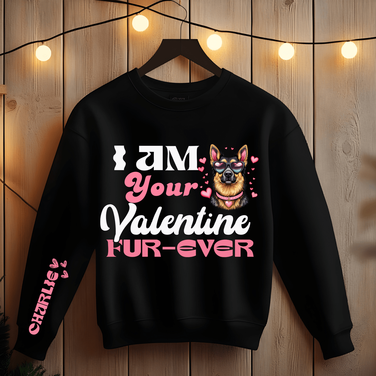 Ink and Charms Designs Sweatshirt 5 / S Valentines Dog Sweatshirt