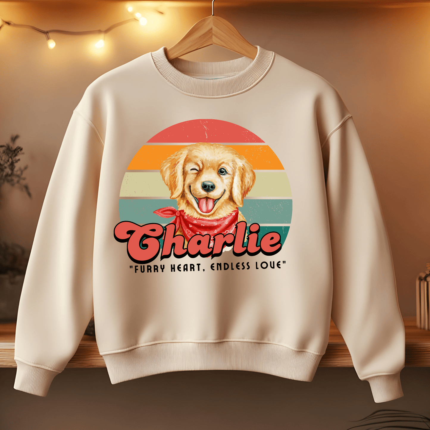 Ink and Charms Designs Sweatshirt 6 / S Dog's love Sweatshirt - Vintage design