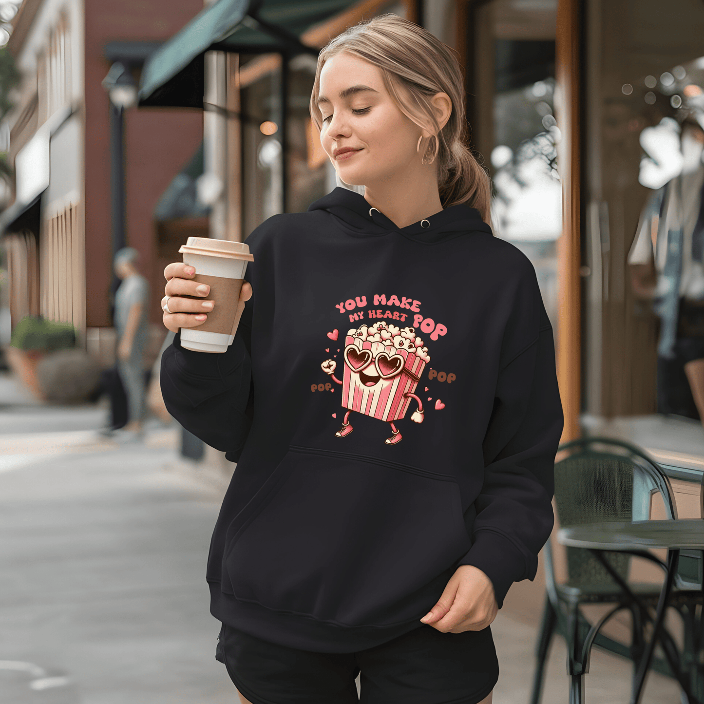 Ink and Charms Designs Sweatshirt 🍿❤️ Add a Pop of Love to Your Style! ❤️🍿- T-shirt, Sweatshirt & Hoodie