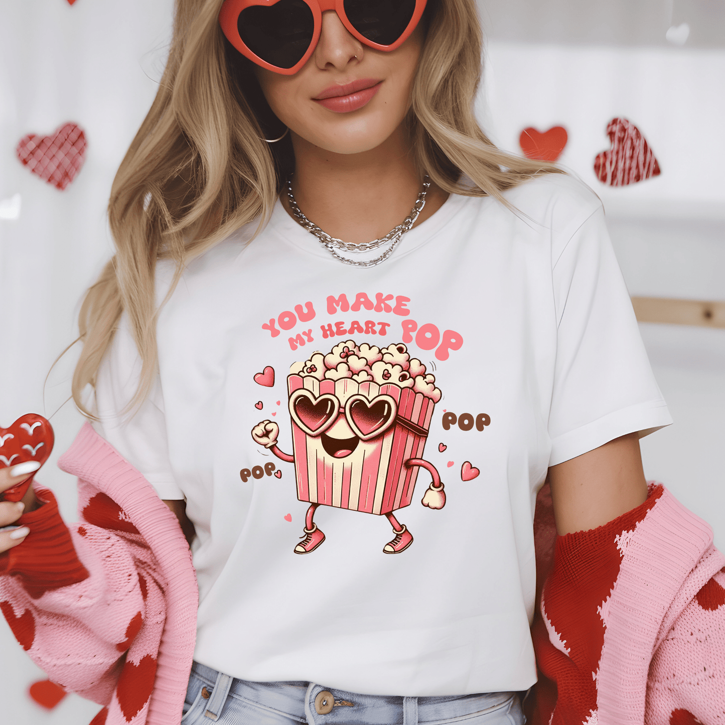 Ink and Charms Designs Sweatshirt 🍿❤️ Add a Pop of Love to Your Style! ❤️🍿- T-shirt, Sweatshirt & Hoodie