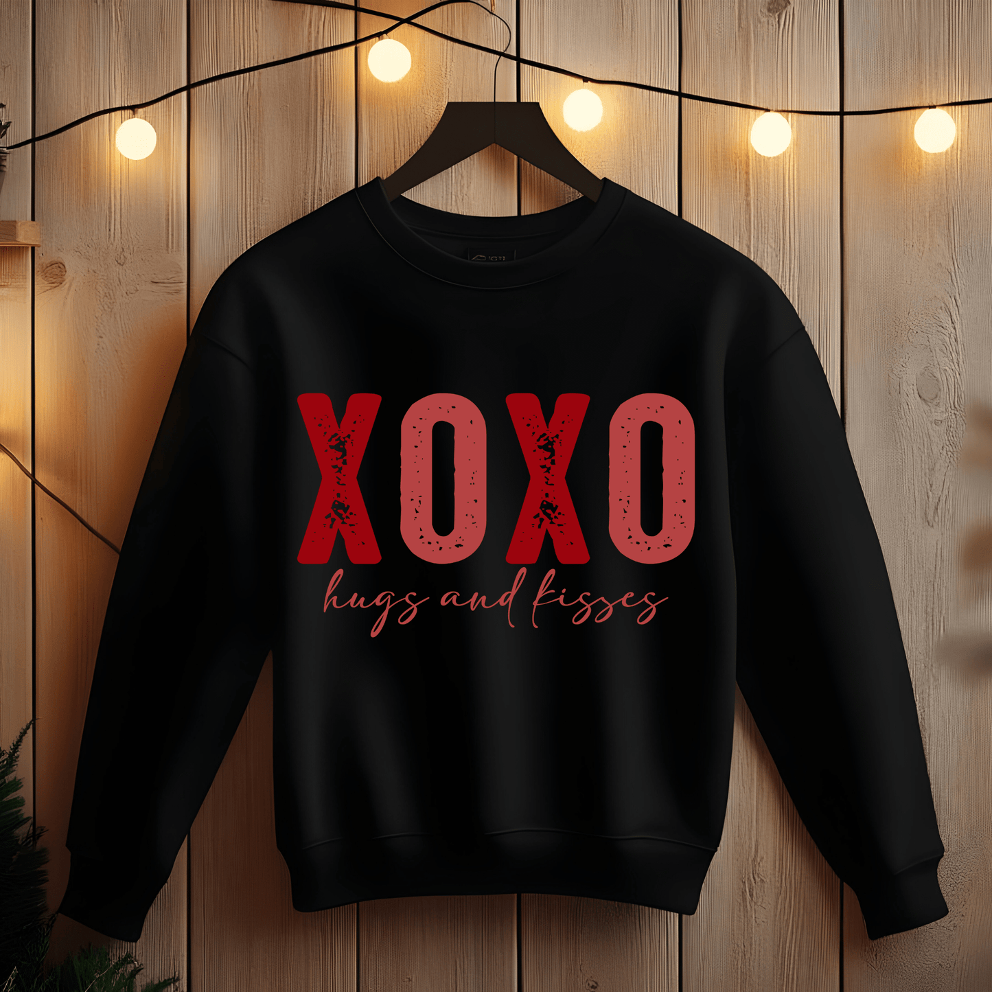 Ink and Charms Designs Sweatshirt Black / S X O Hugs and Kisses Design