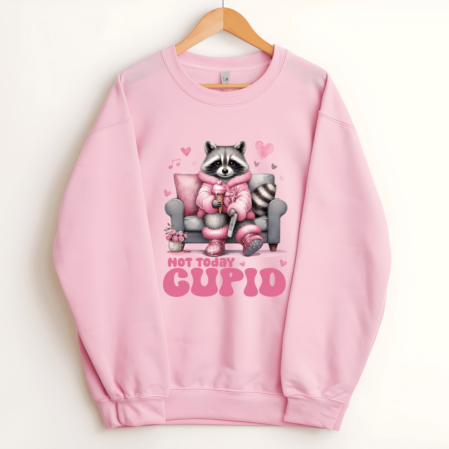 Ink and Charms Designs Sweatshirt 🦝💔 Chill in Style This Valentine’s Day with a Fun Twist! 💔🦝- T-shirt, Sweatshirt & Hoodie