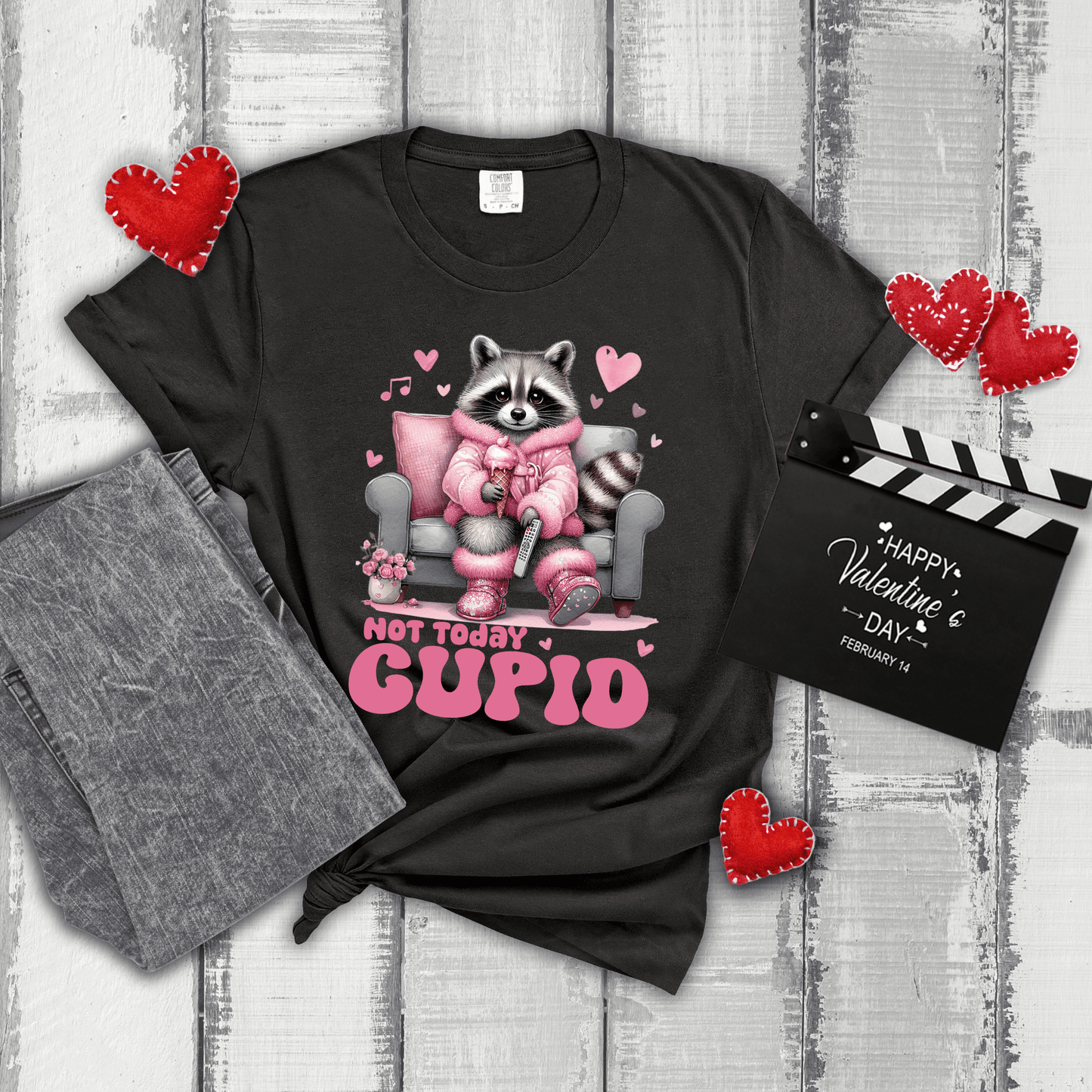 Ink and Charms Designs Sweatshirt 🦝💔 Chill in Style This Valentine’s Day with a Fun Twist! 💔🦝- T-shirt, Sweatshirt & Hoodie