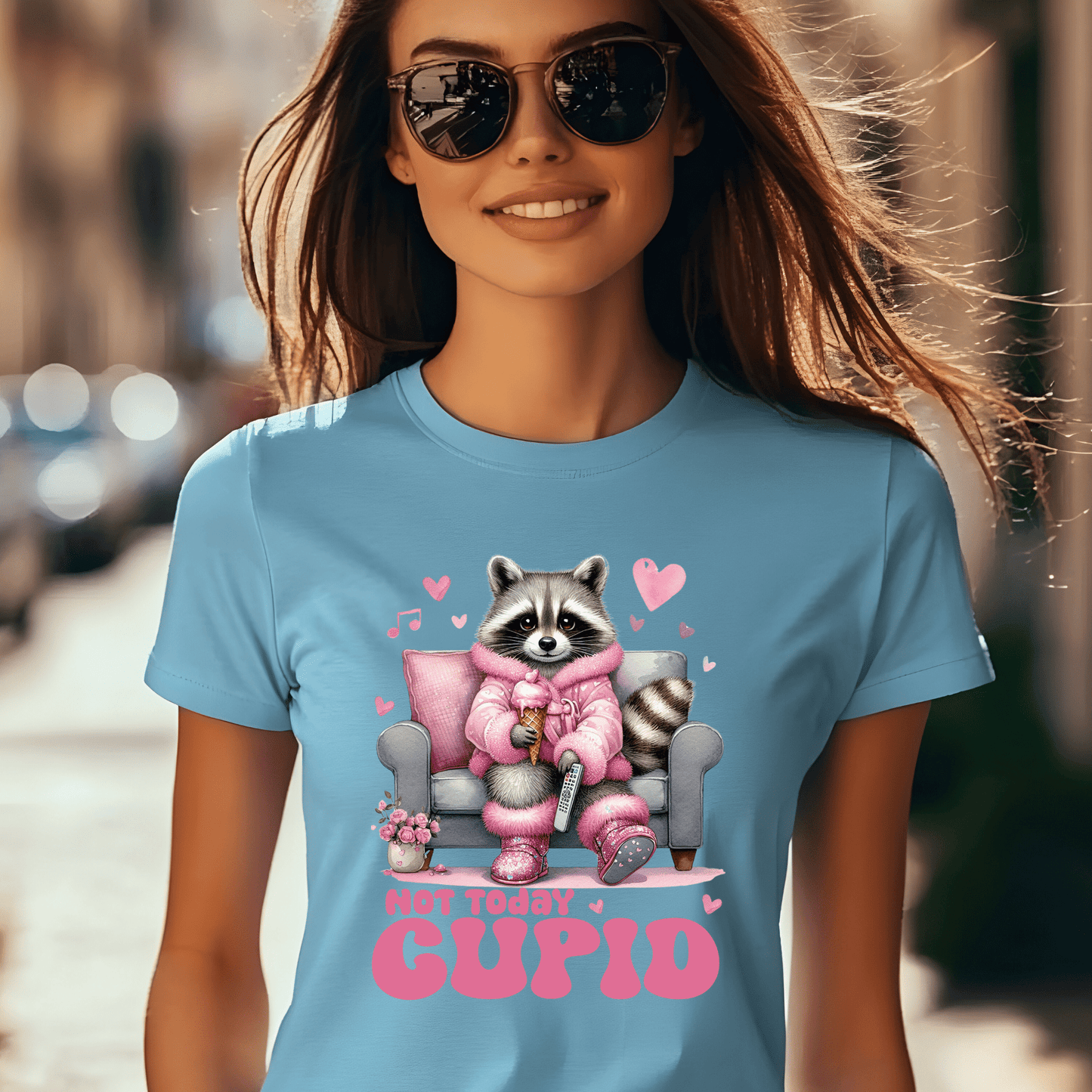 Ink and Charms Designs Sweatshirt 🦝💔 Chill in Style This Valentine’s Day with a Fun Twist! 💔🦝- T-shirt, Sweatshirt & Hoodie