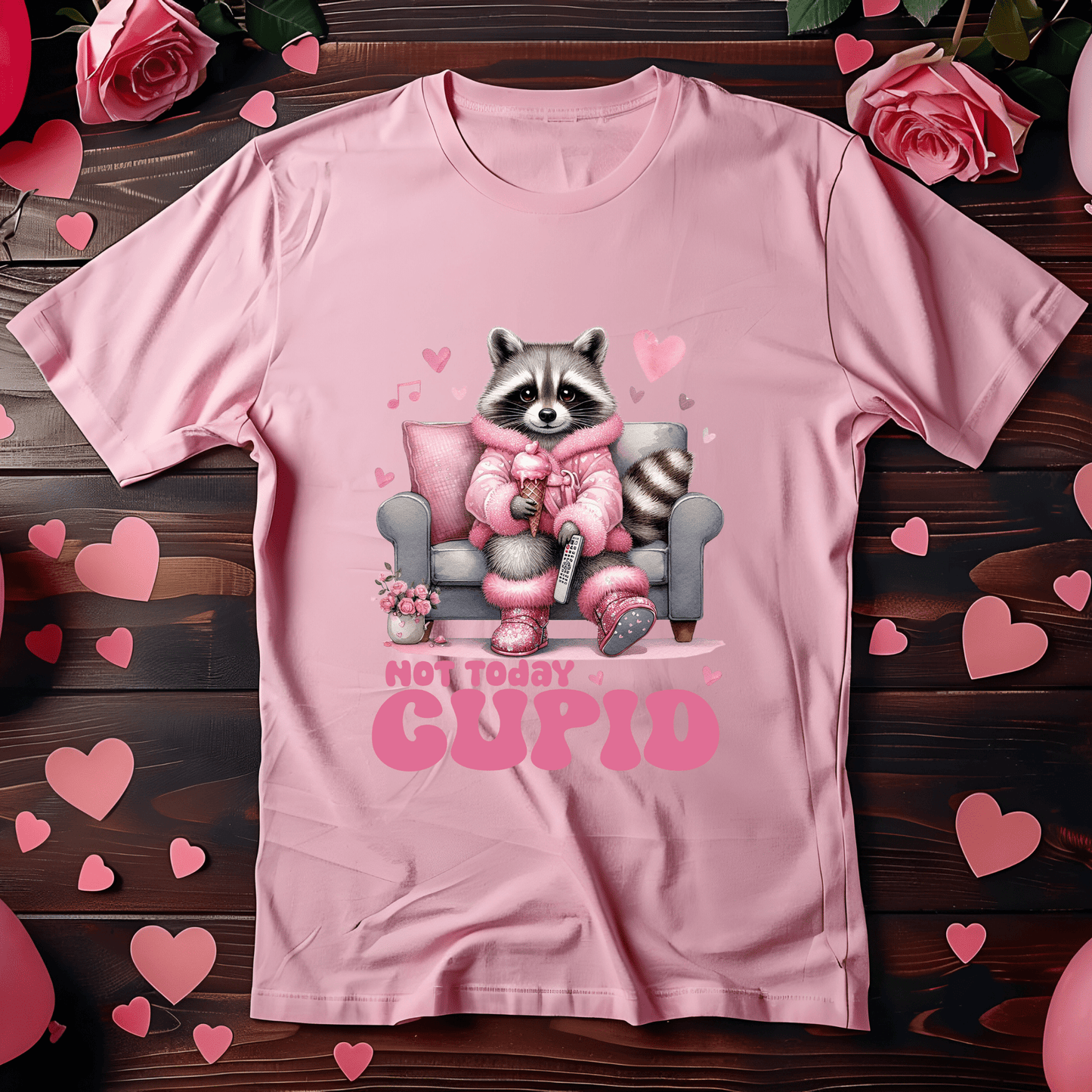 Ink and Charms Designs Sweatshirt 🦝💔 Chill in Style This Valentine’s Day with a Fun Twist! 💔🦝- T-shirt, Sweatshirt & Hoodie