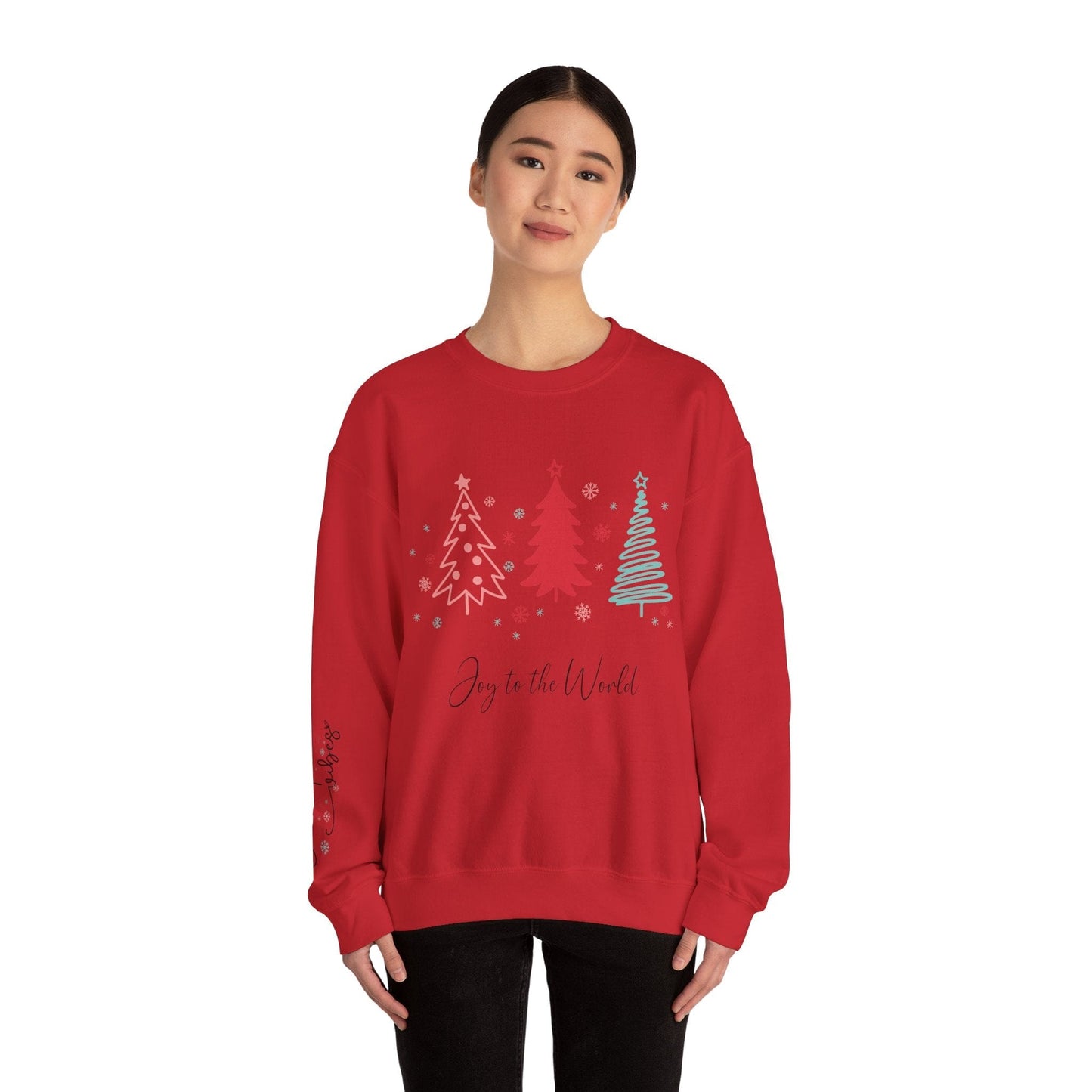 Ink and Charms Designs Sweatshirt Christmas Joy Unisex Sweatshirt with Sleeve Print