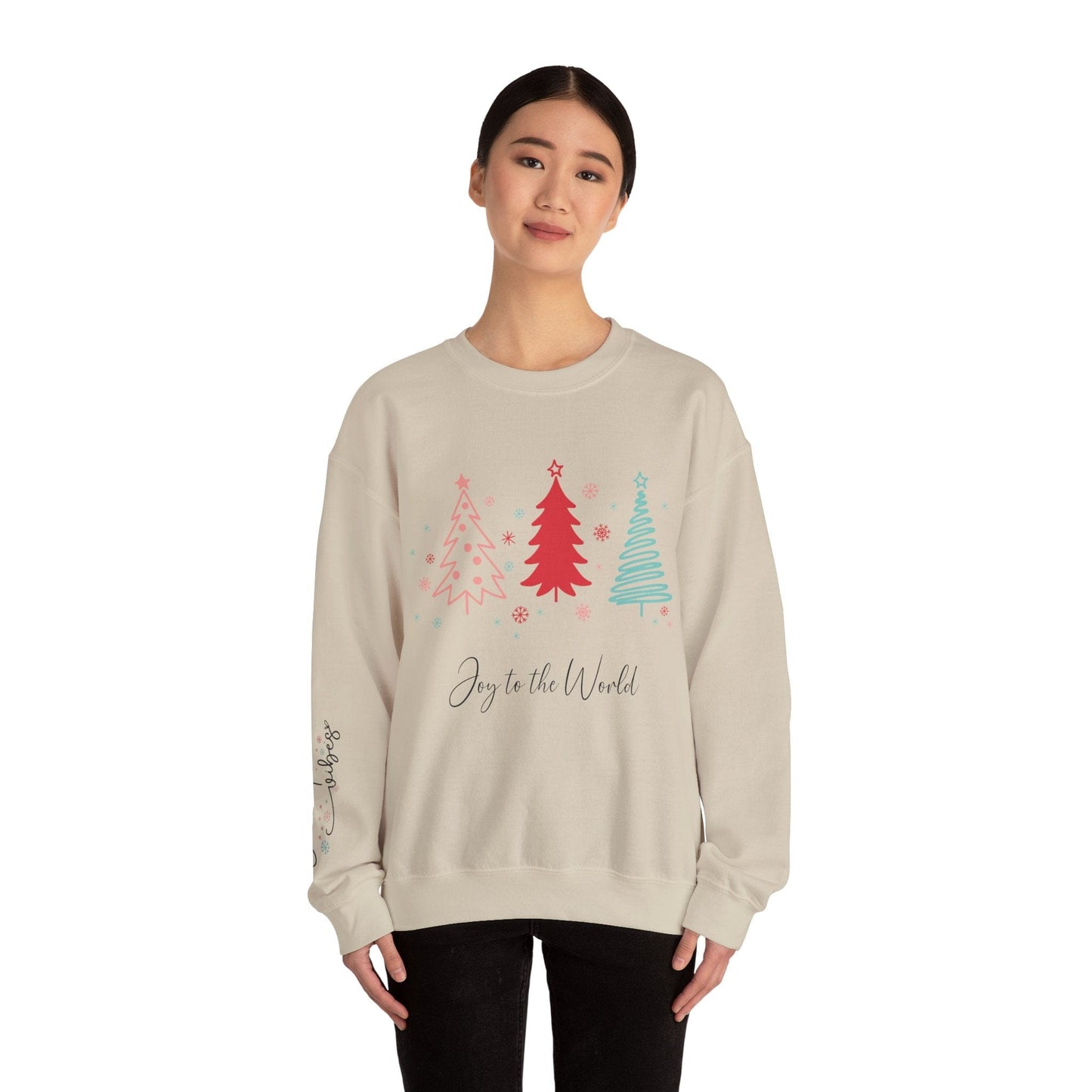 Ink and Charms Designs Sweatshirt Christmas Joy Unisex Sweatshirt with Sleeve Print