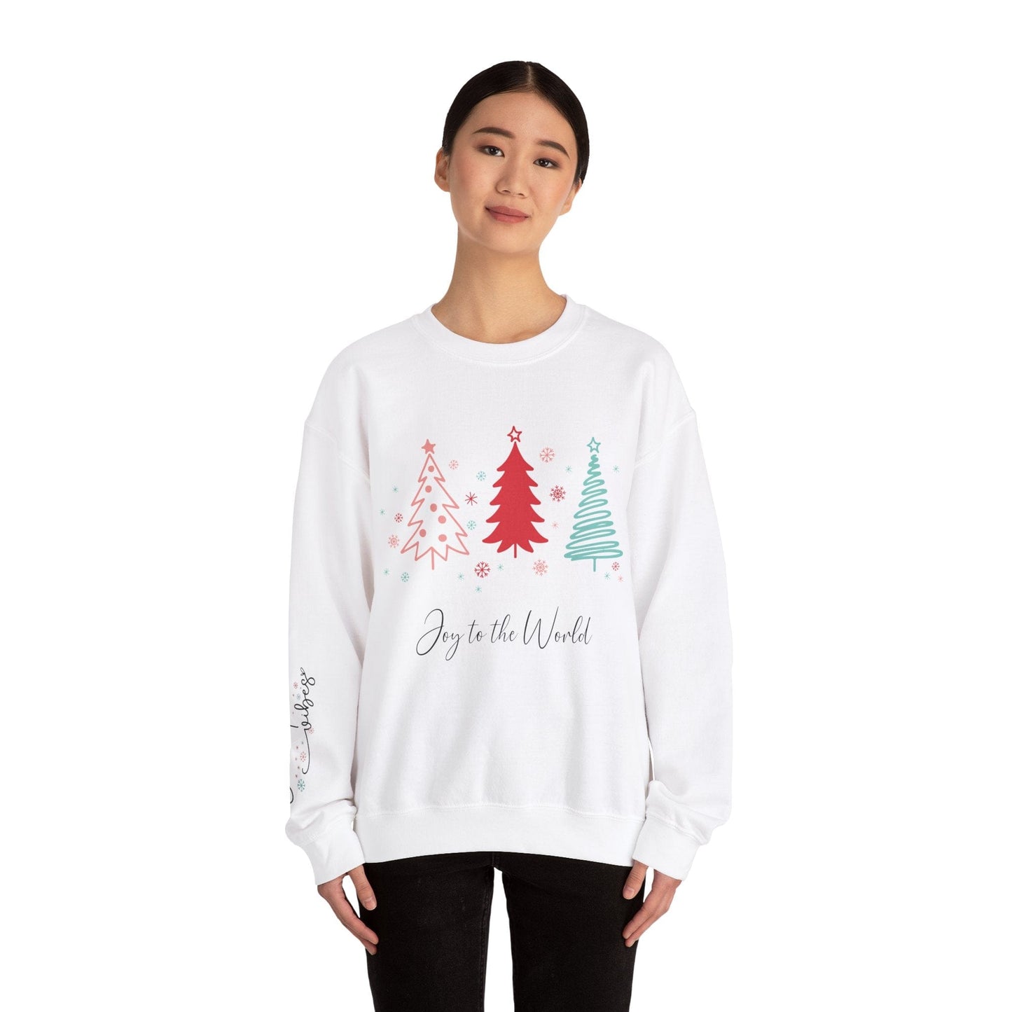 Ink and Charms Designs Sweatshirt Christmas Joy Unisex Sweatshirt with Sleeve Print