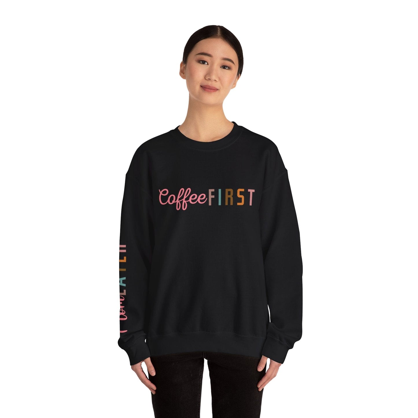 Ink and Charms Designs Sweatshirt Coffee Mode Heavy Blend Crewneck Sweatshirt