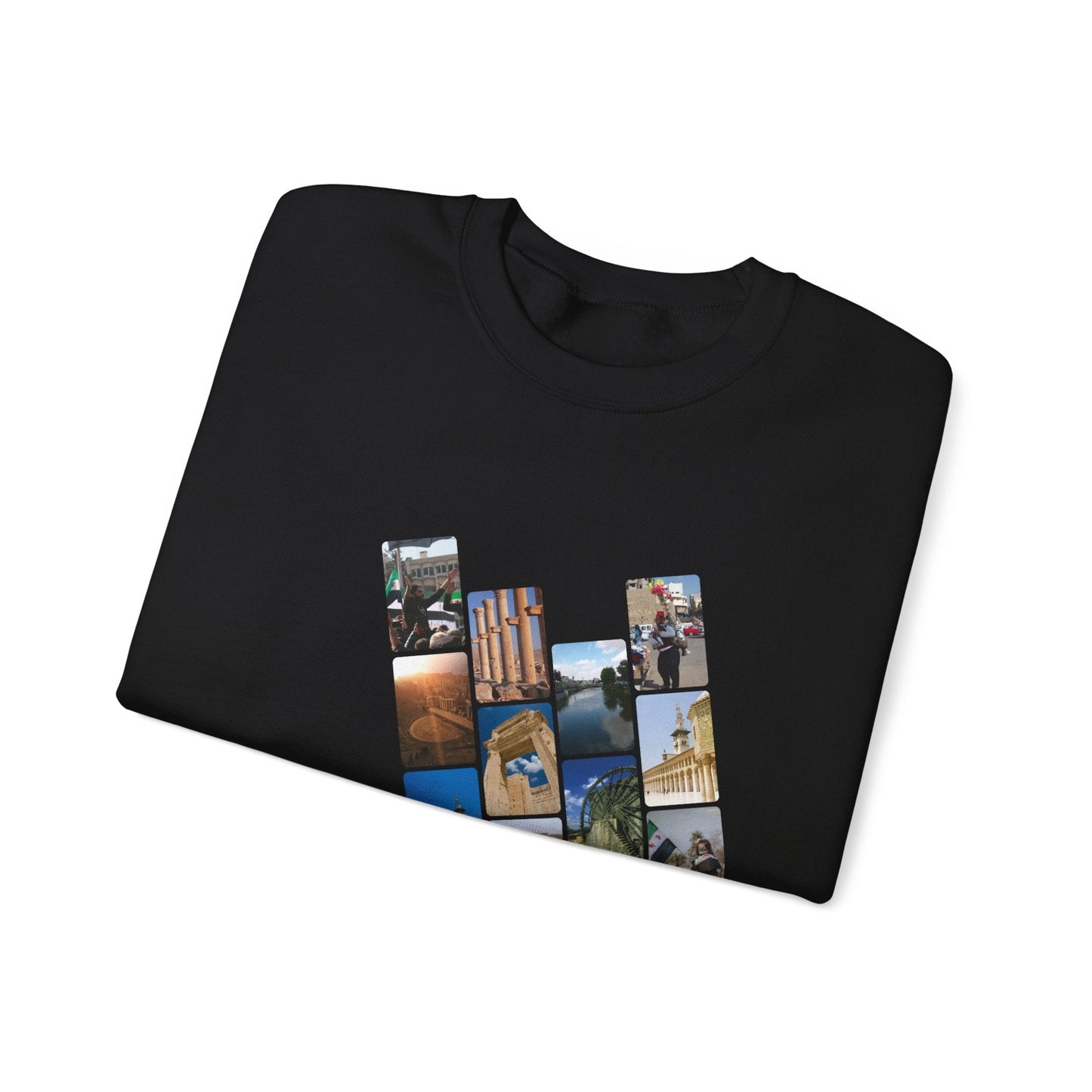 Printify Sweatshirt Copy of Crewneck Sweatshirt - Freedom and Syria Photos