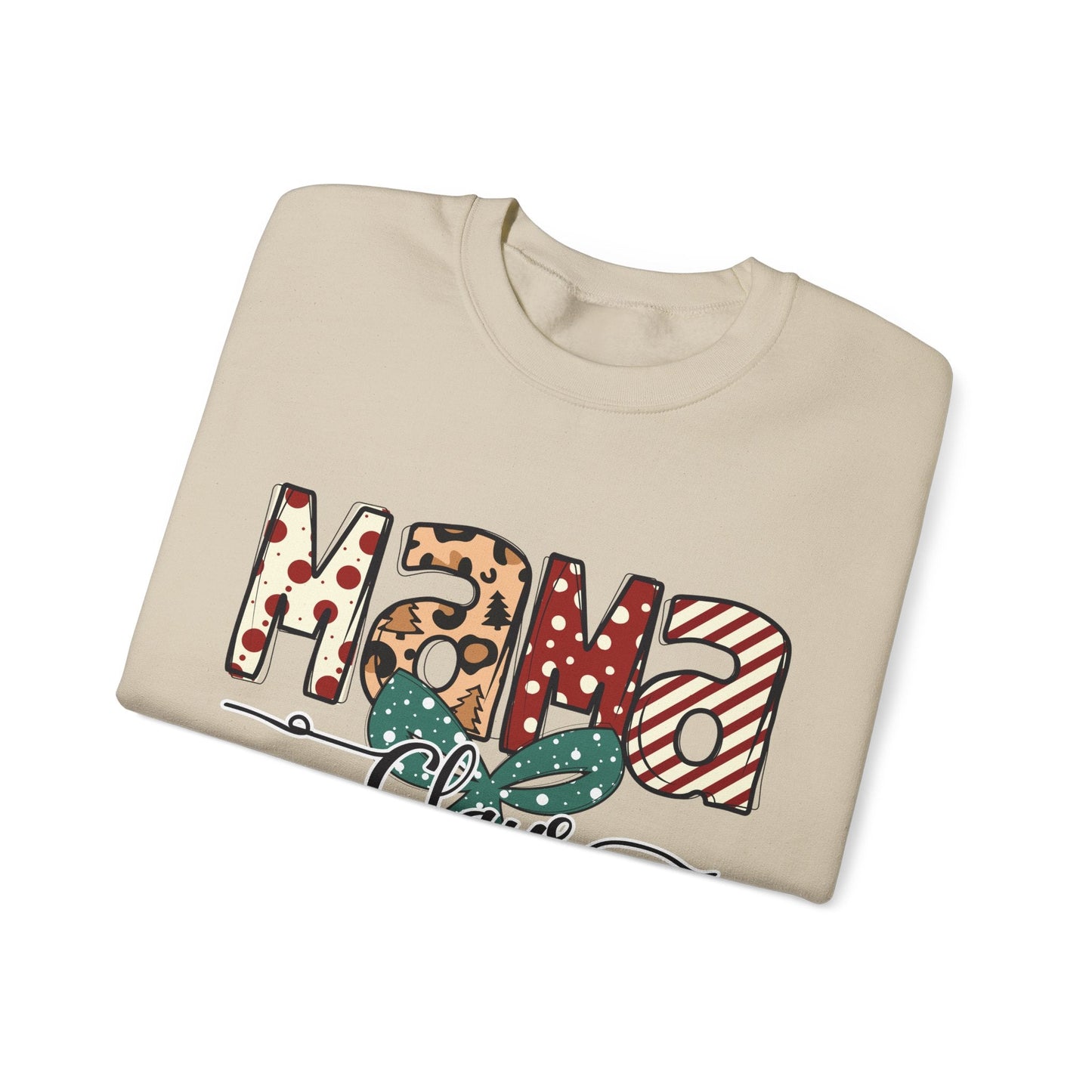 Ink and Charms Designs Sweatshirt Crewneck Sweatshirt Mama Clause Design with Kids' Names