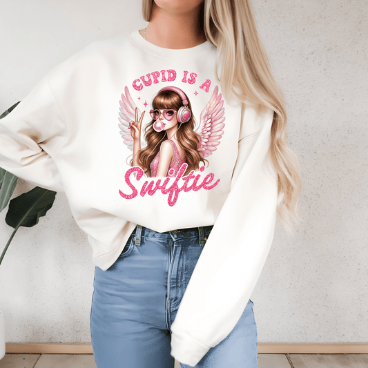 Ink and Charms Designs Sweatshirt Cupid is Sweftie Sweatshirt