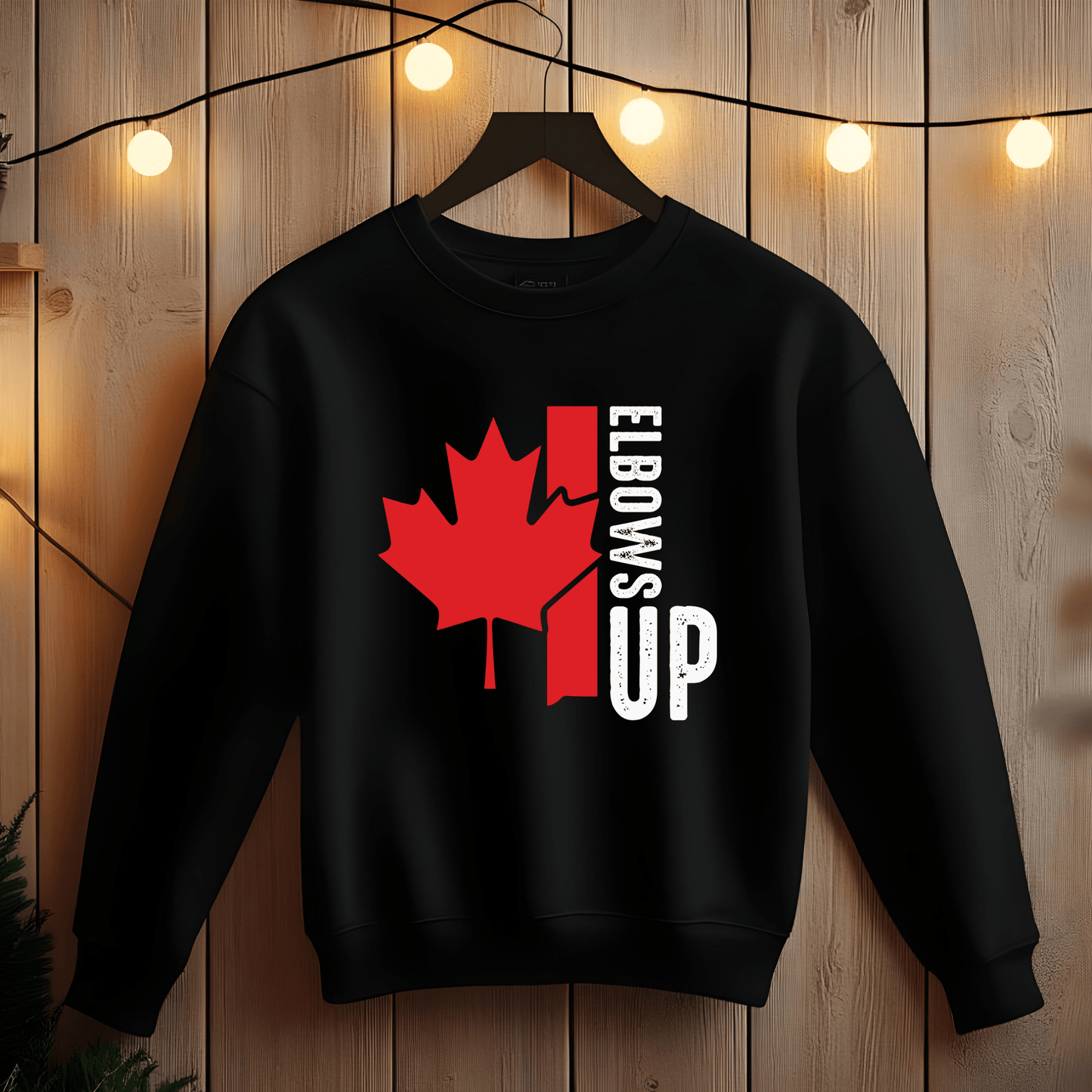 Ink and Charms Designs Sweatshirt "ELBOWS UP" Apparel Collection: Wear Your Canadian Pride with Strength!