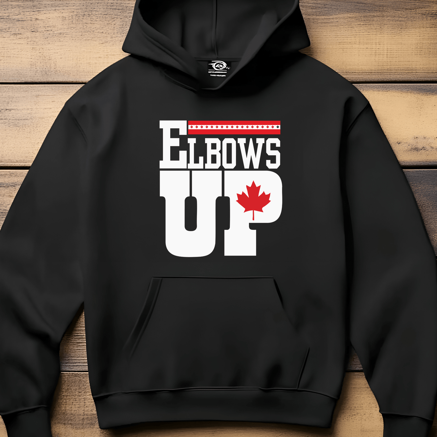 Ink and Charms Designs Sweatshirt "ELBOWS UP" Apparel Collection: Wear Your Canadian Pride with Strength!