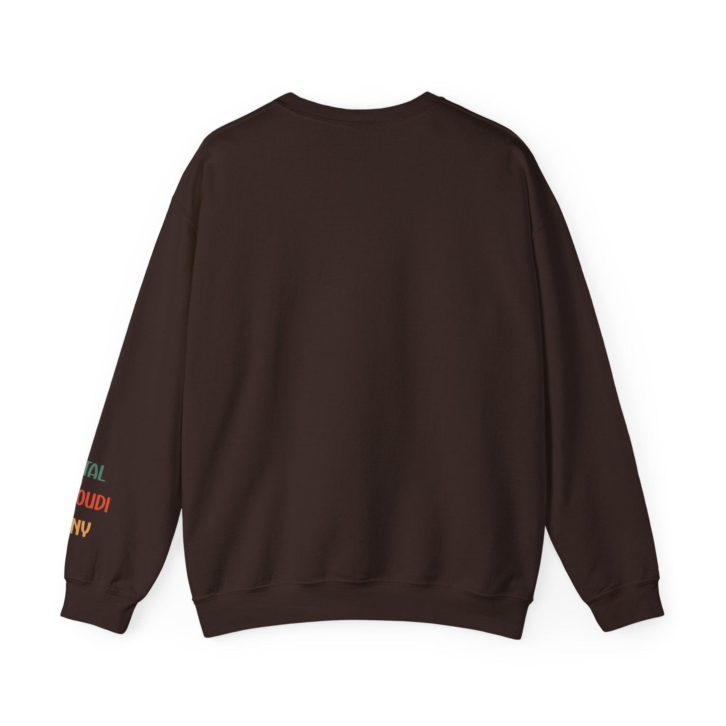 Ink and Charms Designs Sweatshirt Family 2024 Unisex Sweatshirt with Personalized Family Names Sleeve Design