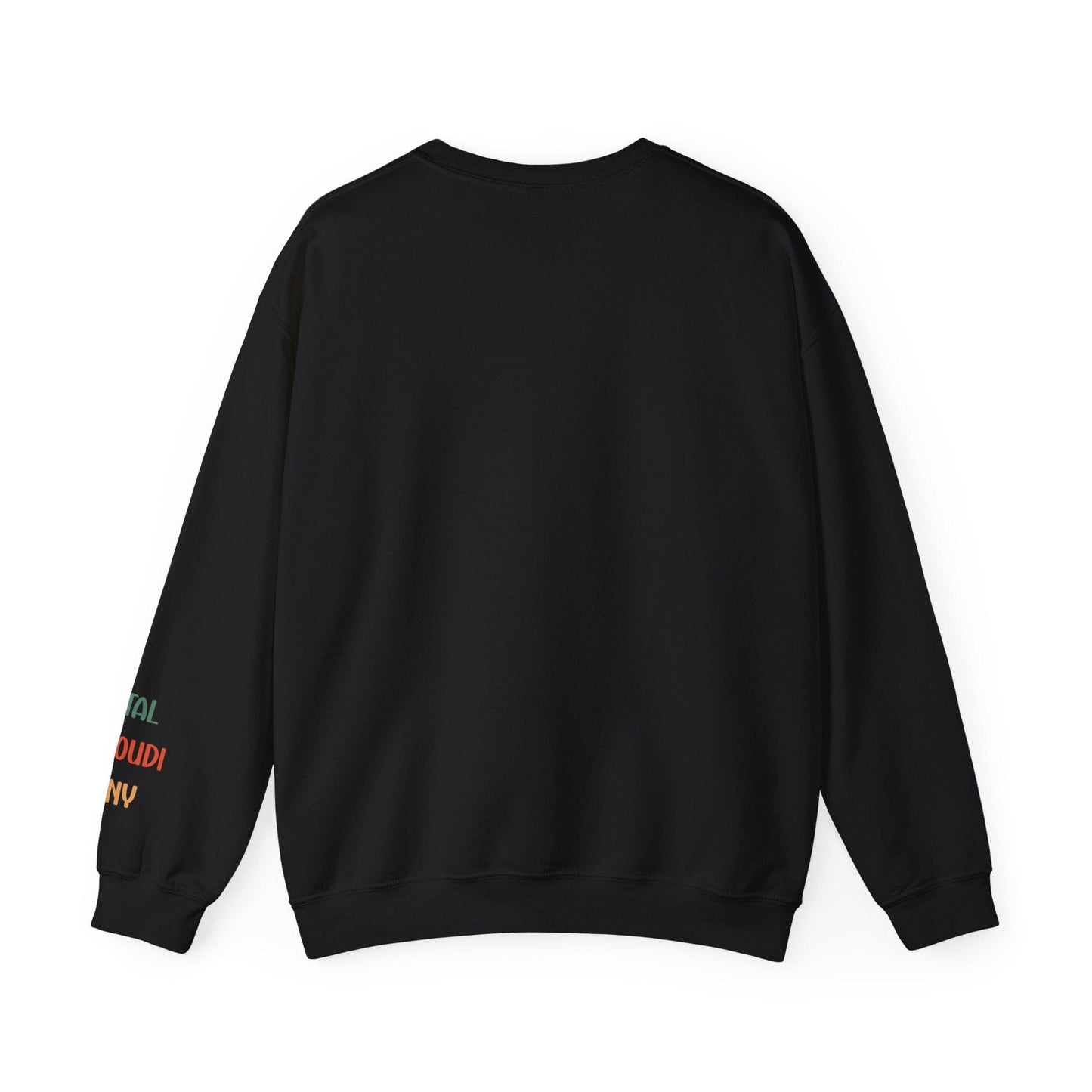 Ink and Charms Designs Sweatshirt Family 2024 Unisex Sweatshirt with Personalized Family Names Sleeve Design