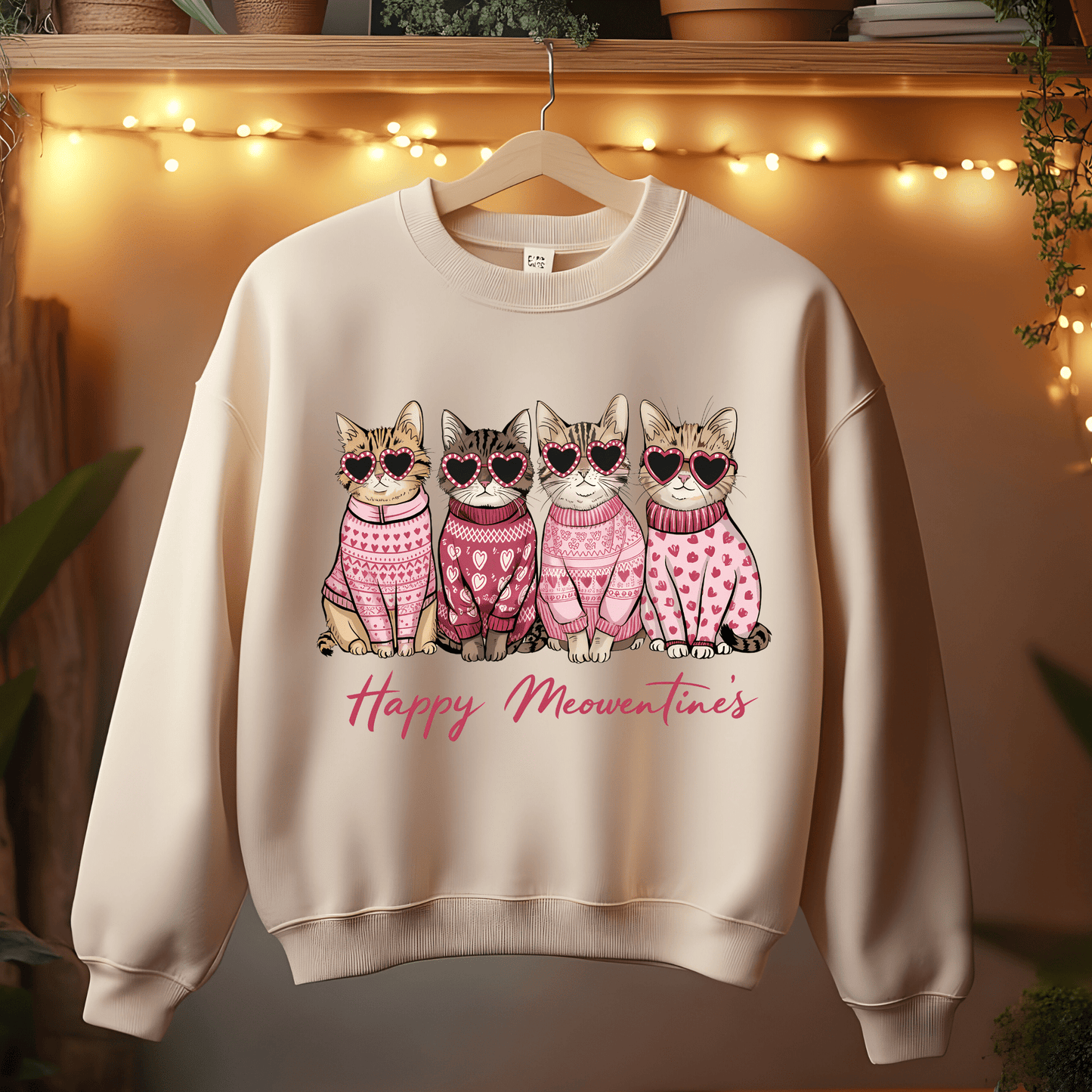 Ink and Charms Designs Sweatshirt Happy Meowentine's Cat Design:, T-shirt, Sweatshirt & Hoodie