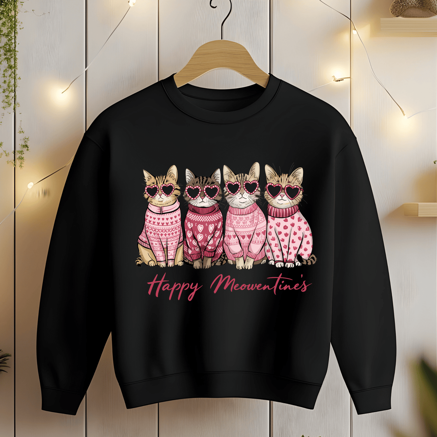Ink and Charms Designs Sweatshirt Happy Meowentine's Cat Design:, T-shirt, Sweatshirt & Hoodie