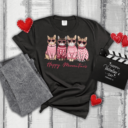 Ink and Charms Designs Sweatshirt Happy Meowentine's Cat Design:, T-shirt, Sweatshirt & Hoodie