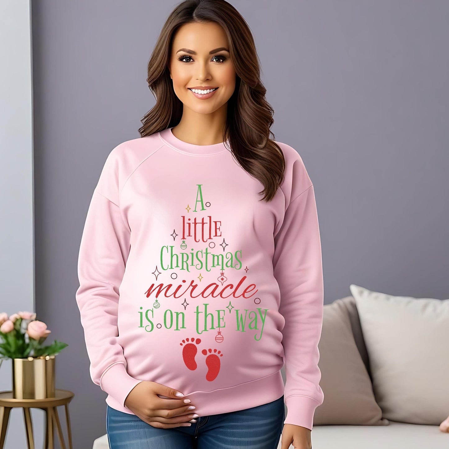 Ink and Charms Designs Sweatshirt Heavy Blend™ Crewneck Sweatshirt Mom to Be Funny Christmas Pregnancy Announcement