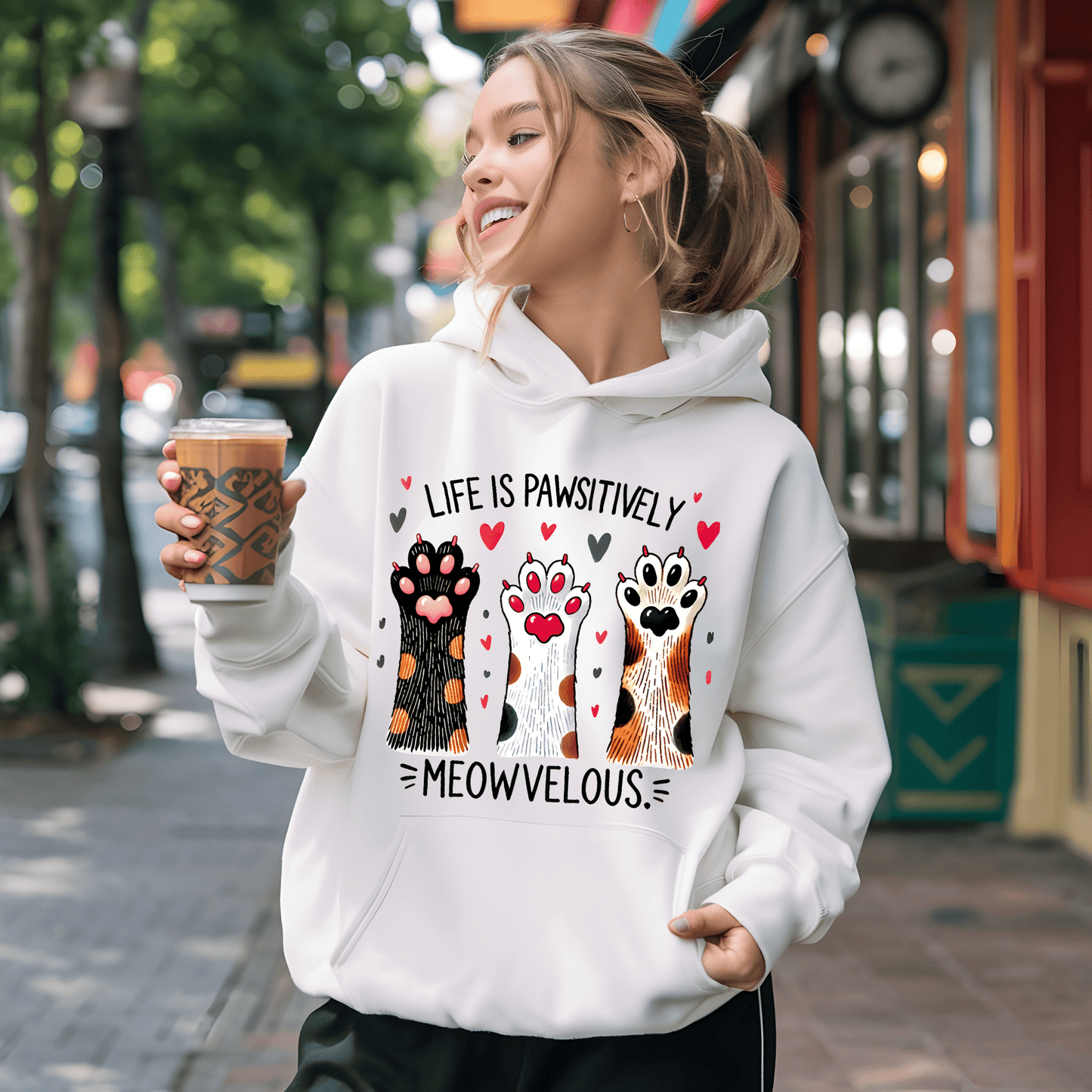 Ink and Charms Designs Sweatshirt Hoodie / Pink / S πΎπ Celebrate the Purr-fection of Life with Cats! ππΎ, T-shirt, Sweatshirt & Hoodie