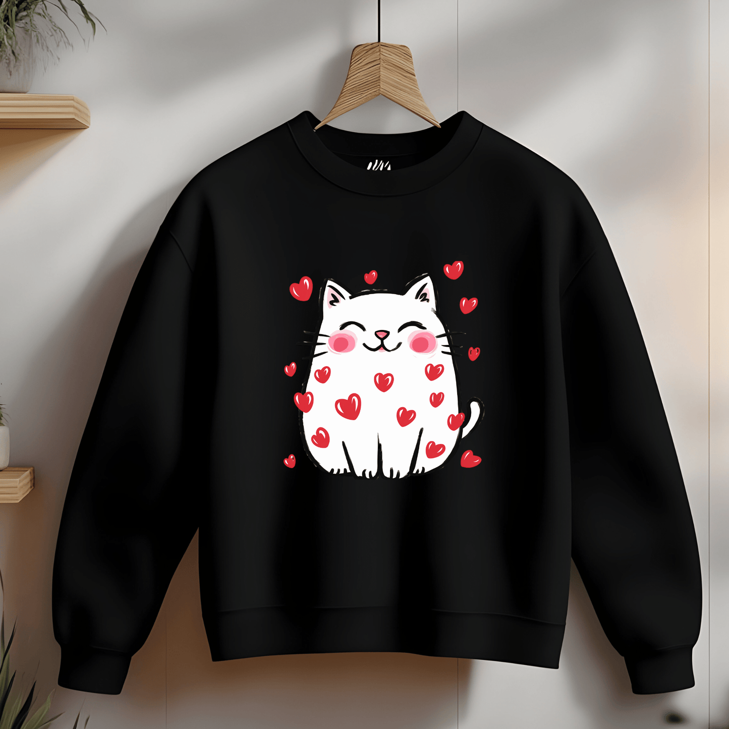 Ink and Charms Designs Sweatshirt 🐾❤️ Love is Purr-fect with Our Adorable Cat Design! ❤️🐾- T-shirt, Sweatshirt & Hoodie