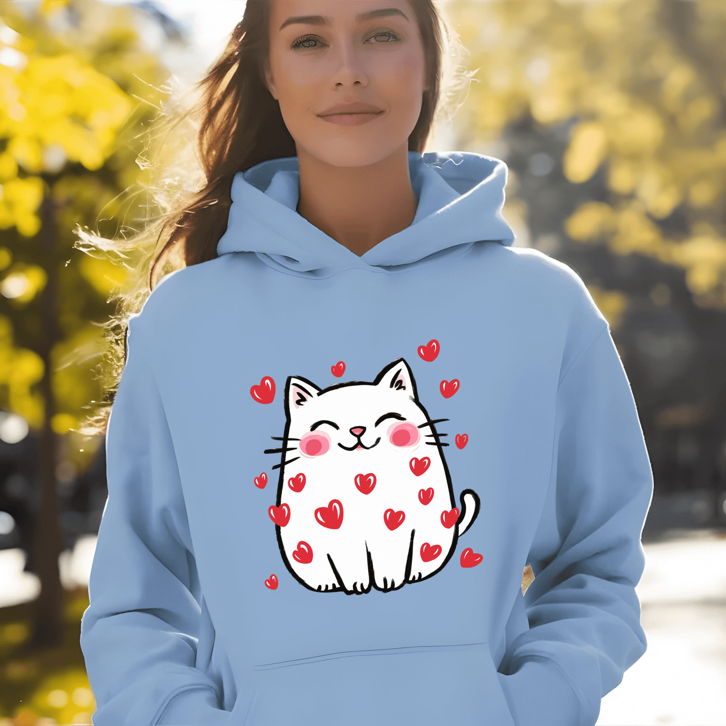 Ink and Charms Designs Sweatshirt 🐾❤️ Love is Purr-fect with Our Adorable Cat Design! ❤️🐾- T-shirt, Sweatshirt & Hoodie