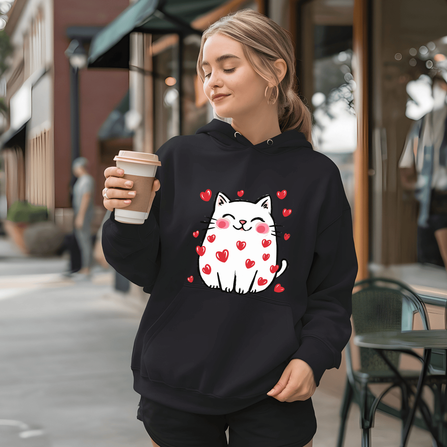 Ink and Charms Designs Sweatshirt 🐾❤️ Love is Purr-fect with Our Adorable Cat Design! ❤️🐾- T-shirt, Sweatshirt & Hoodie
