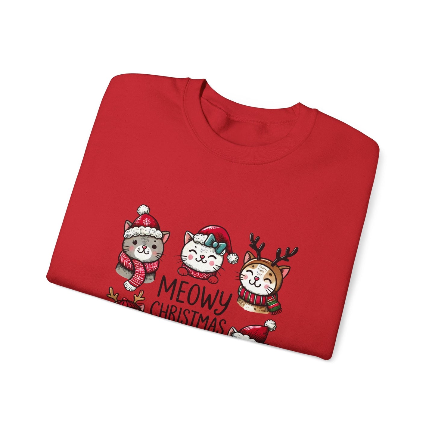 Ink and Charms Designs Sweatshirt Meowy Christmas Sweatshirt