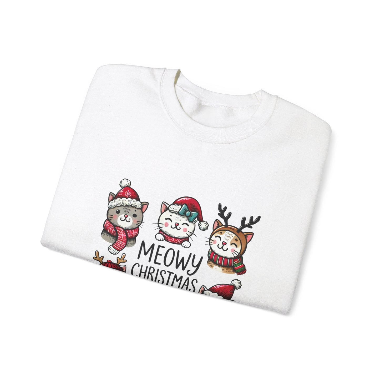 Ink and Charms Designs Sweatshirt Meowy Christmas Sweatshirt