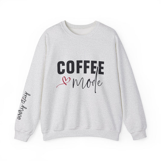 Ink and Charms Designs Sweatshirt S / Ash Coffee Mode Heavy Blend Crewneck Sweatshirt