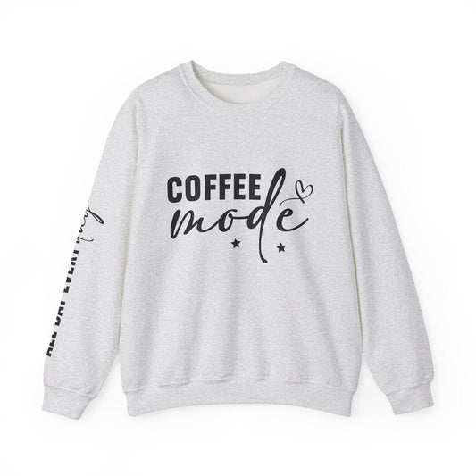 Ink and Charms Designs Sweatshirt S / Ash Coffee Mode Heavy Blend Crewneck Sweatshirt