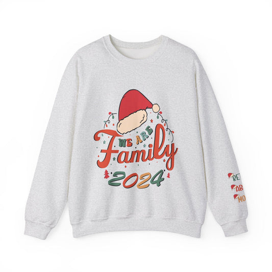 Ink and Charms Designs Sweatshirt S / Ash Family 2024 Unisex Sweatshirt with Personalized Family Names Sleeve Design