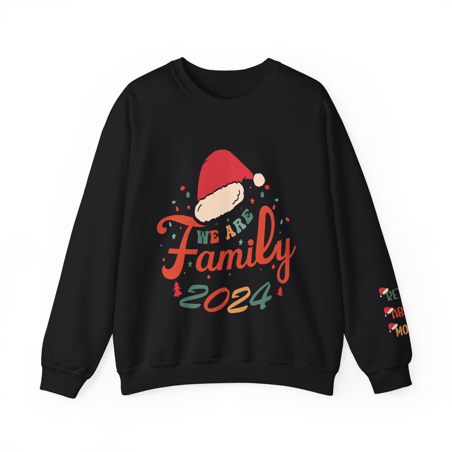 Ink and Charms Designs Sweatshirt S / Black Family 2024 Unisex Sweatshirt with Personalized Family Names Sleeve Design