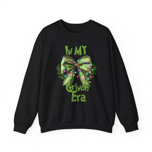 Ink and Charms Designs Sweatshirt S / Black Grinch bow sweatshirt