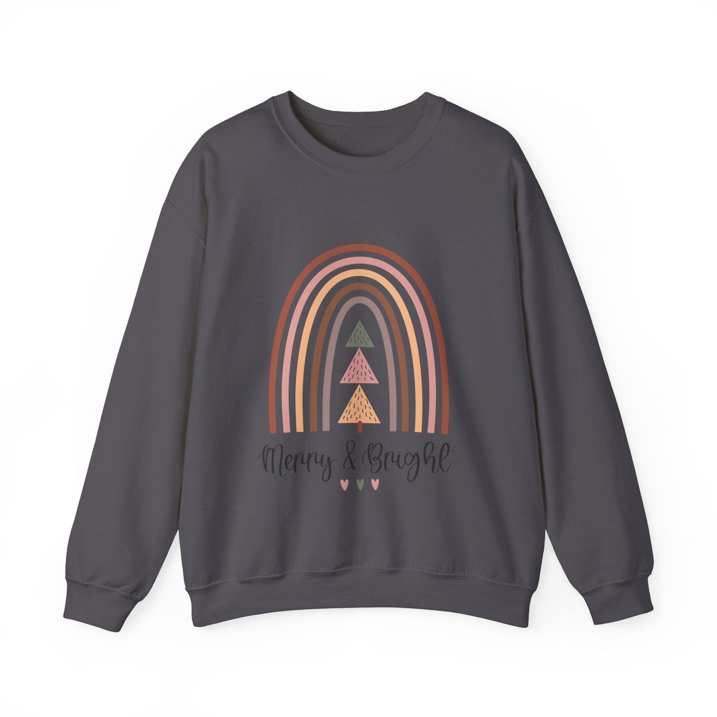 Ink and Charms Designs Sweatshirt S / Charcoal Merry and bright Unisex Sweatshirt