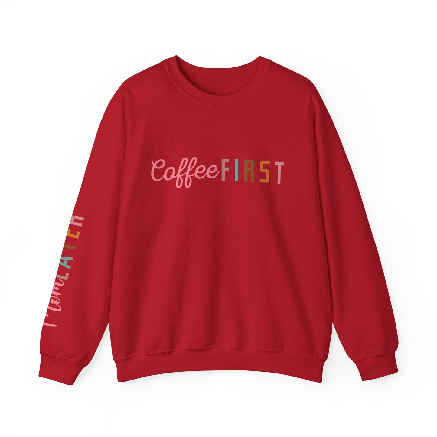 Ink and Charms Designs Sweatshirt S / Cherry Red Coffee Mode Heavy Blend Crewneck Sweatshirt