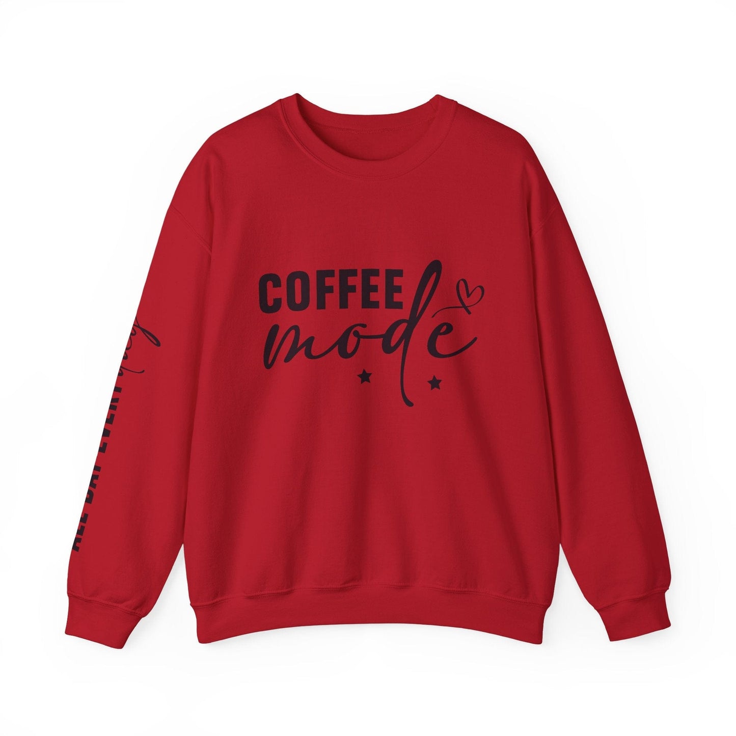 Ink and Charms Designs Sweatshirt S / Cherry Red Coffee Mode Heavy Blend Crewneck Sweatshirt