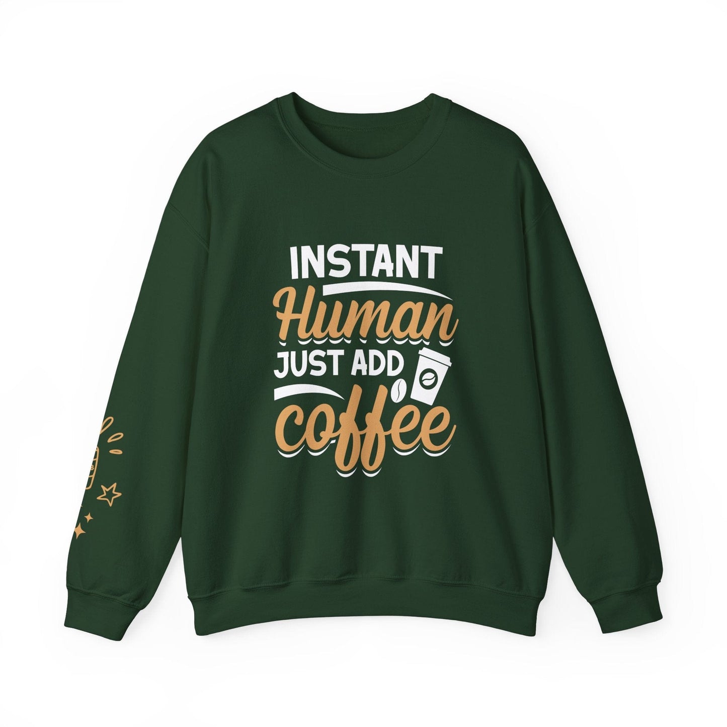 Ink and Charms Designs Sweatshirt S / Forest Green Coffee Mode Heavy Blend Crewneck Sweatshirt