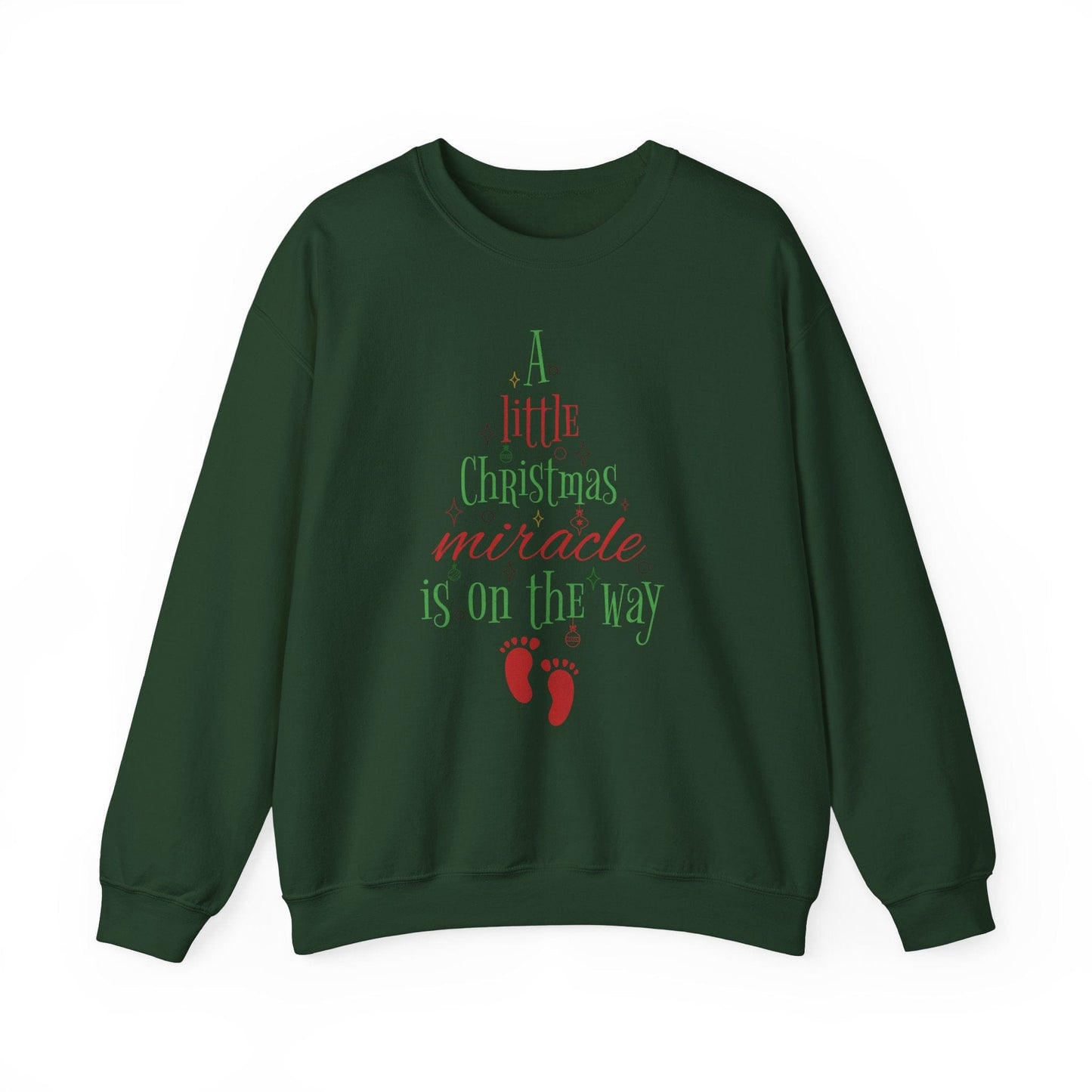 Ink and Charms Designs Sweatshirt S / Forest Green Heavy Blend™ Crewneck Sweatshirt Mom to Be Funny Christmas Pregnancy Announcement