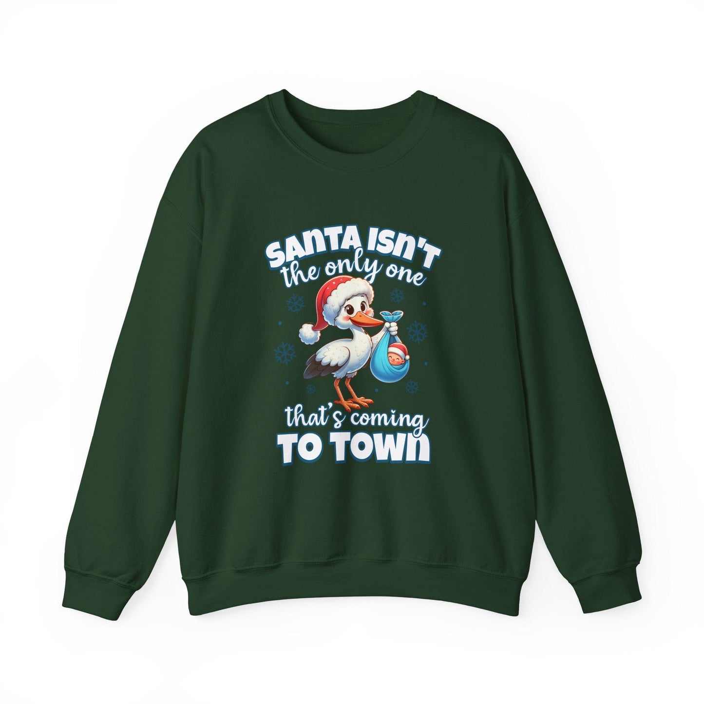 Ink and Charms Designs Sweatshirt S / Forest Green Heavy Blend™ Crewneck Sweatshirt Mom to Be Funny Christmas Pregnancy Announcement