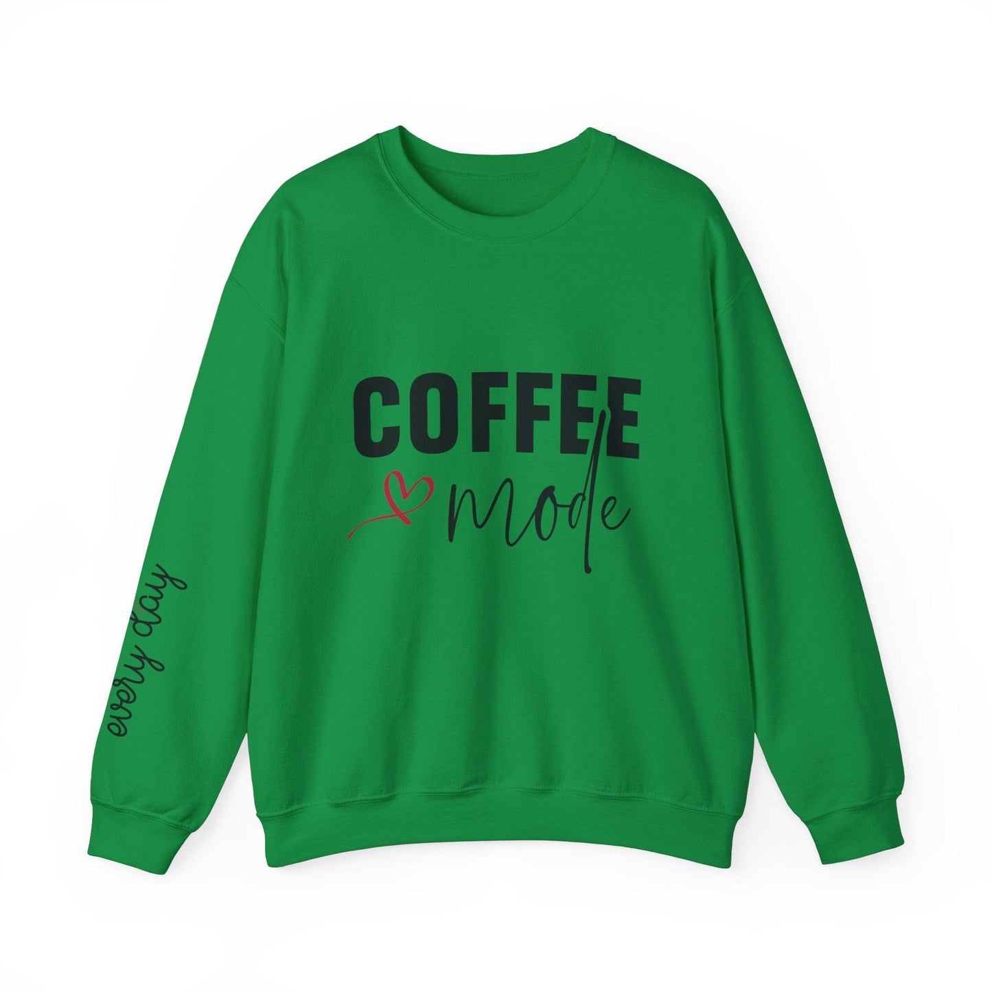 Ink and Charms Designs Sweatshirt S / Irish Green Coffee Mode Heavy Blend Crewneck Sweatshirt