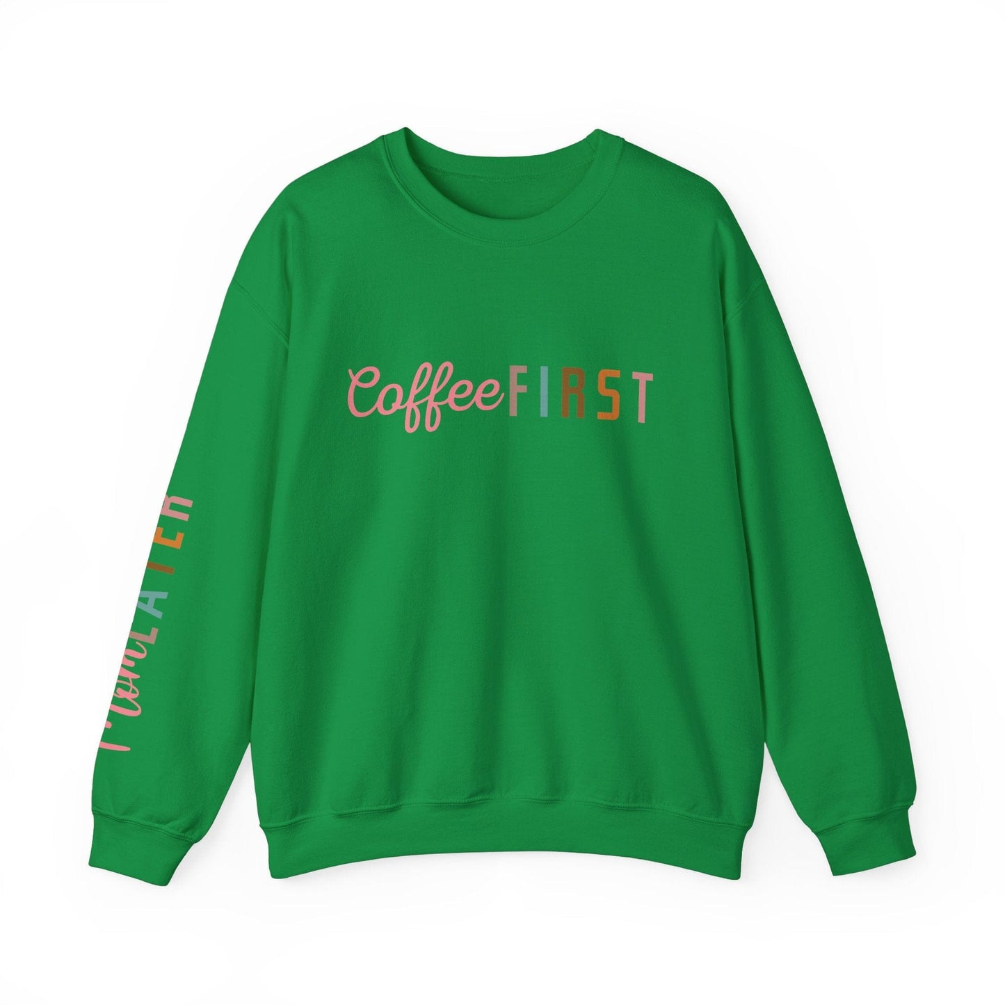 Ink and Charms Designs Sweatshirt S / Irish Green Coffee Mode Heavy Blend Crewneck Sweatshirt