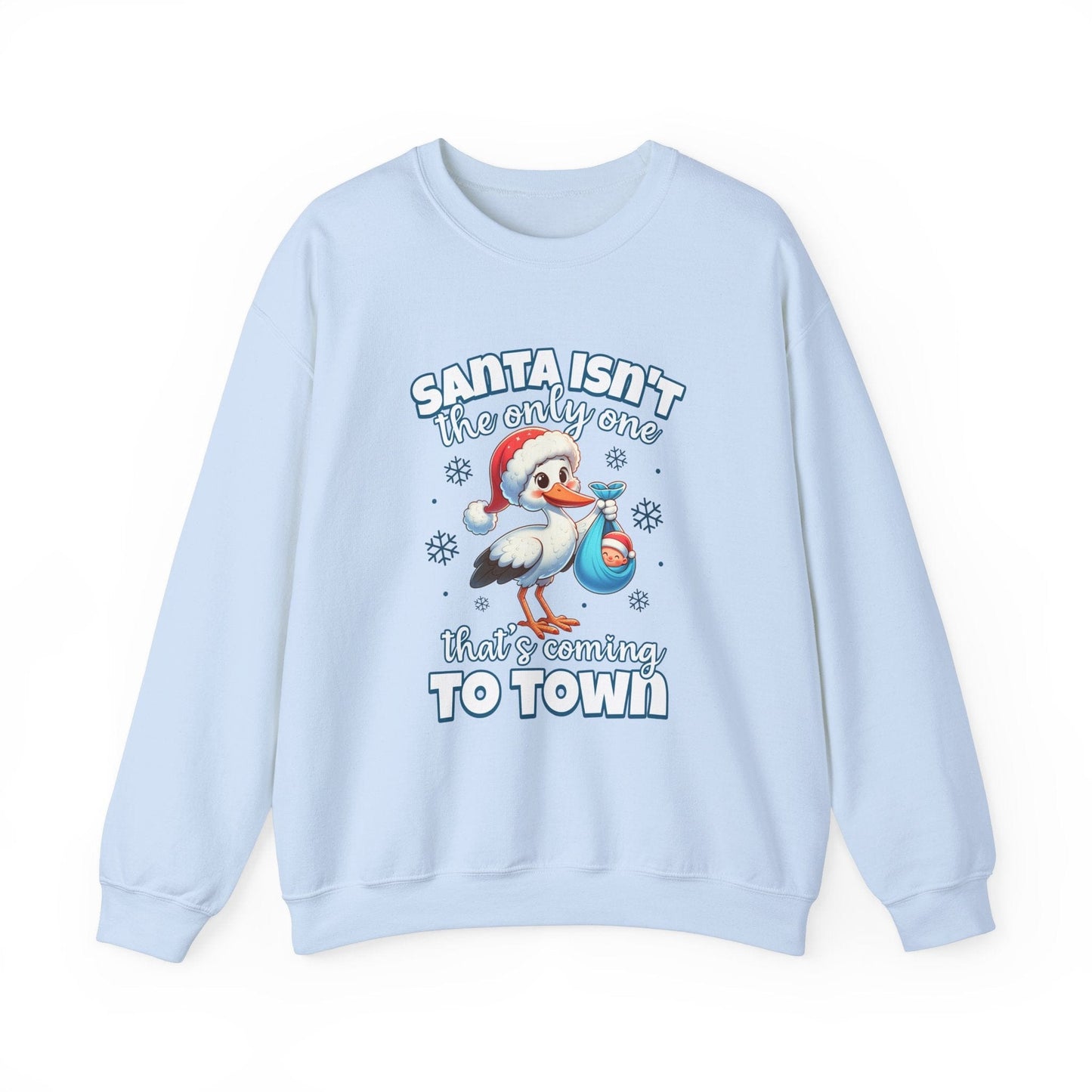 Ink and Charms Designs Sweatshirt S / Light Blue Heavy Blend™ Crewneck Sweatshirt Mom to Be Funny Christmas Pregnancy Announcement