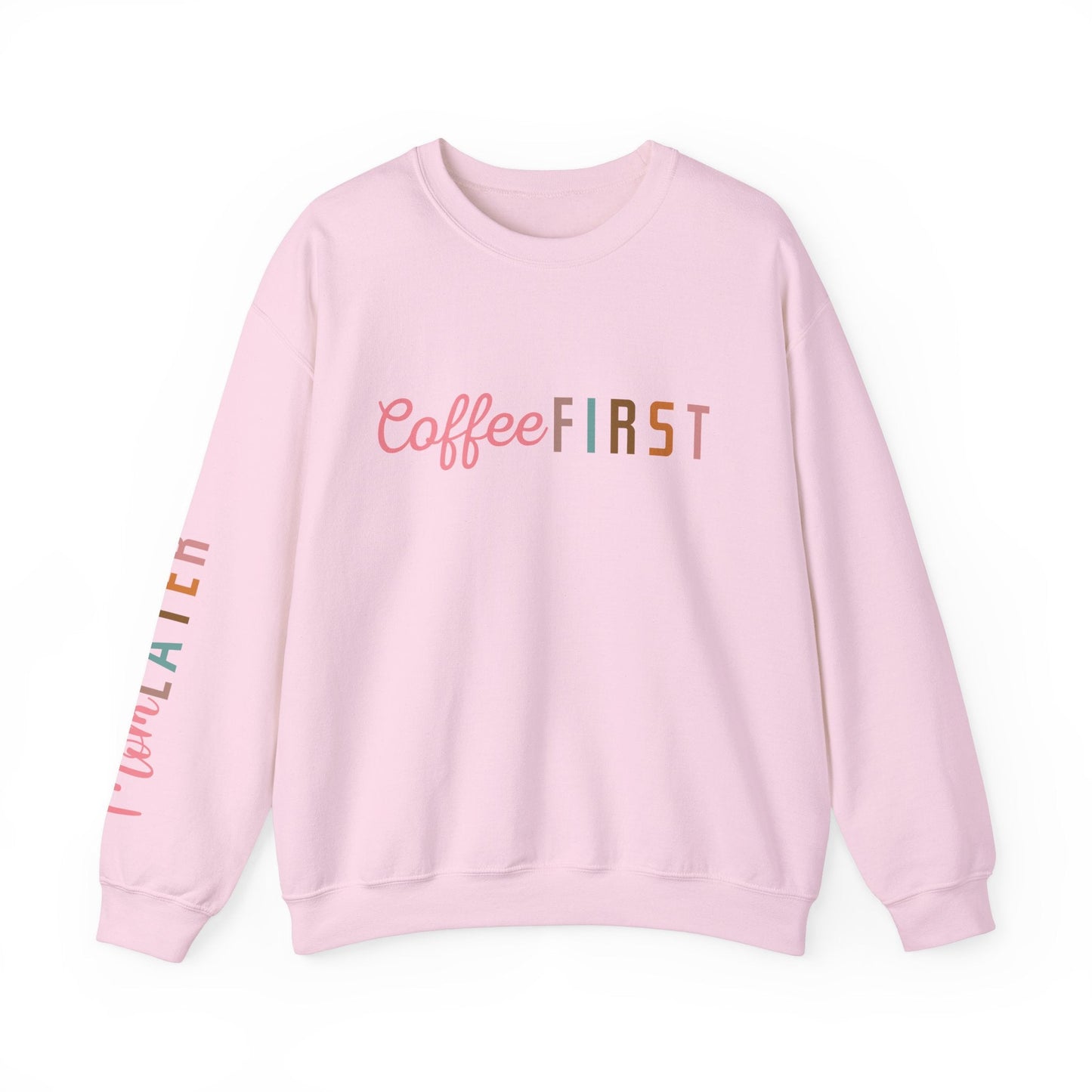 Ink and Charms Designs Sweatshirt S / Light Pink Coffee Mode Heavy Blend Crewneck Sweatshirt