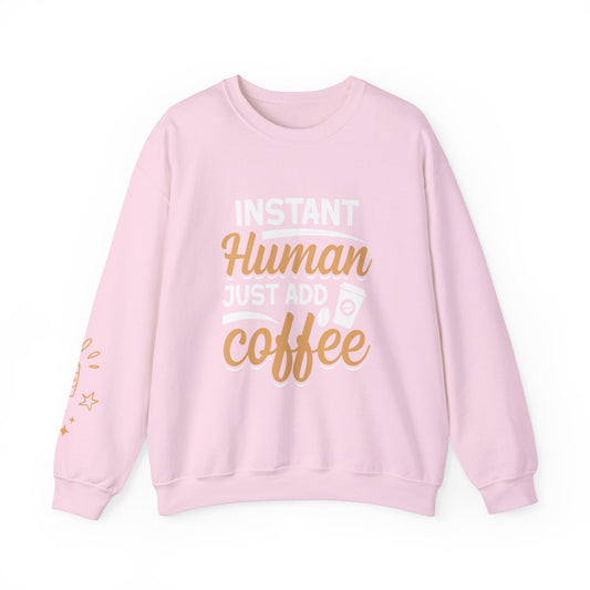 Ink and Charms Designs Sweatshirt S / Light Pink Coffee Mode Heavy Blend Crewneck Sweatshirt