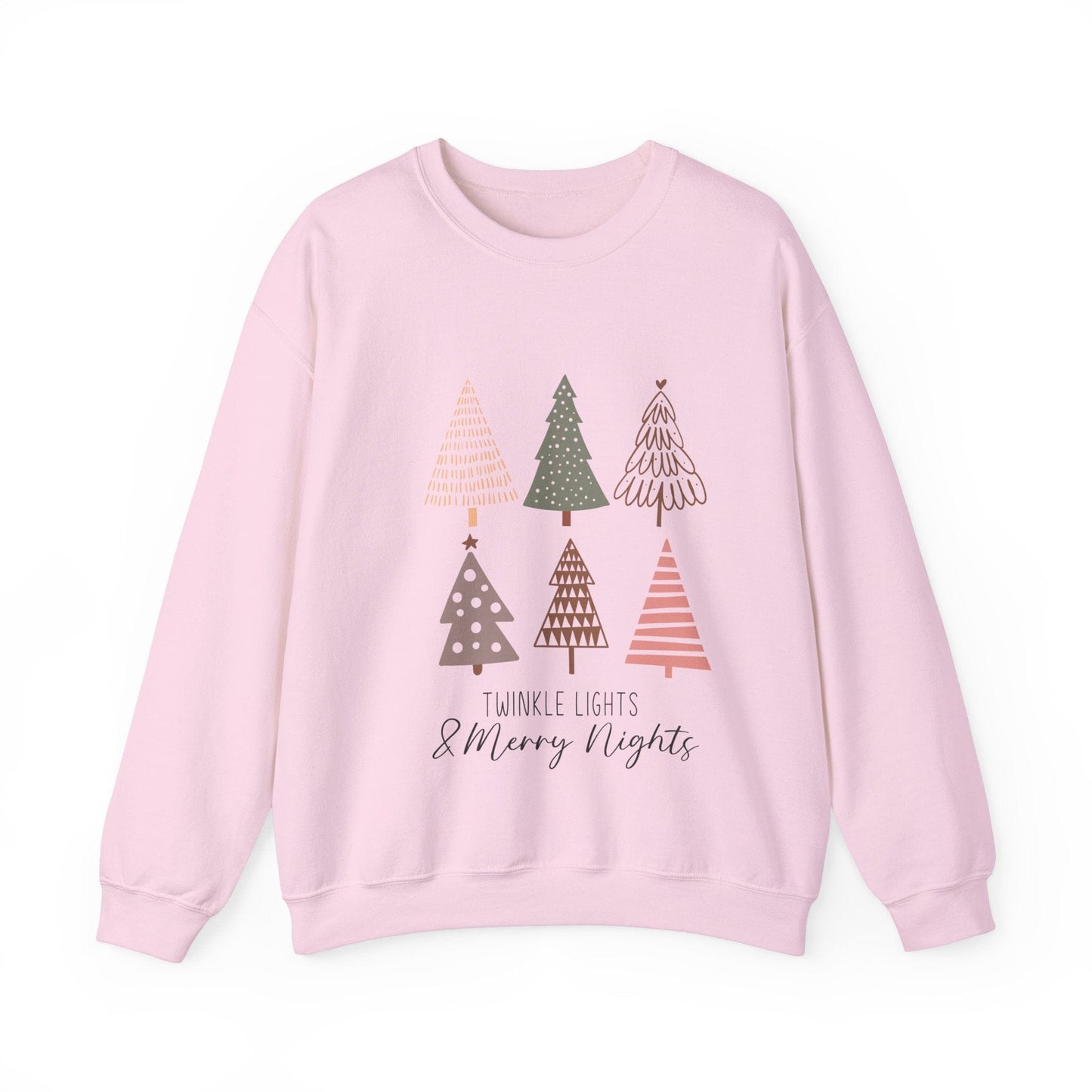 Ink and Charms Designs Sweatshirt S / Light Pink Pastel color Christmas Unisex Sweatshirt